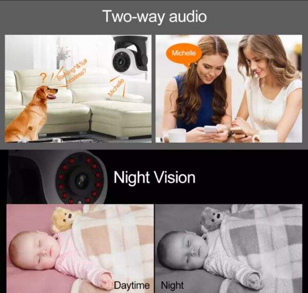 ⁦מצלמת אבטחה 360 מעלות, wifi⁩ – תמונה ⁦3⁩