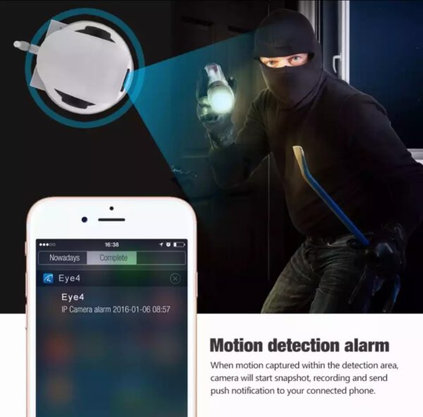 ⁦מצלמת אבטחה 360 מעלות, wifi⁩ – תמונה ⁦4⁩